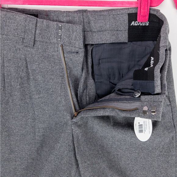 Adams Men's Umpire Pants 28W Comfort Strech Gray Pleated Expandable Waist BBSB - Picture 5 of 15